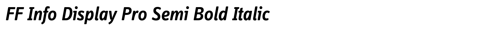 FF Info Display Pro Semi Bold Italic image
